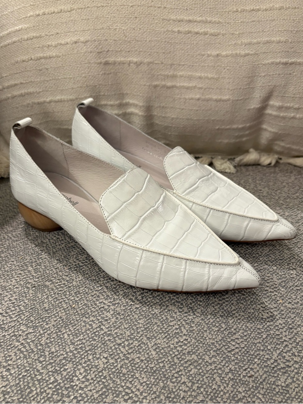 Jeffrey Campbell Viona White Croc Loafer